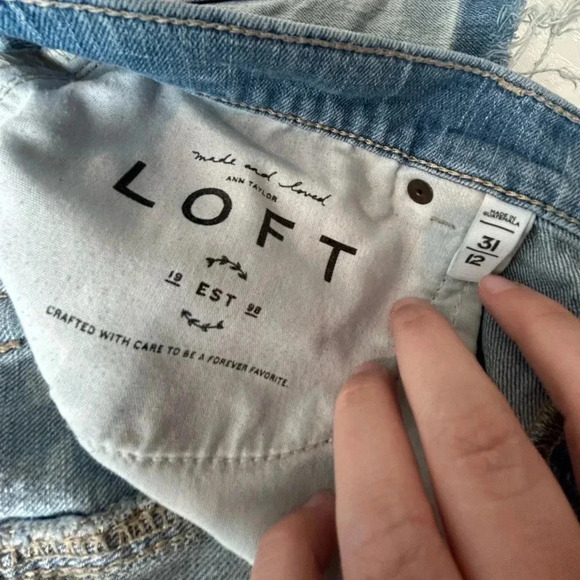 Ann Taylor Loft Jean Shorts with Raw Hem - Picture 5 of 5